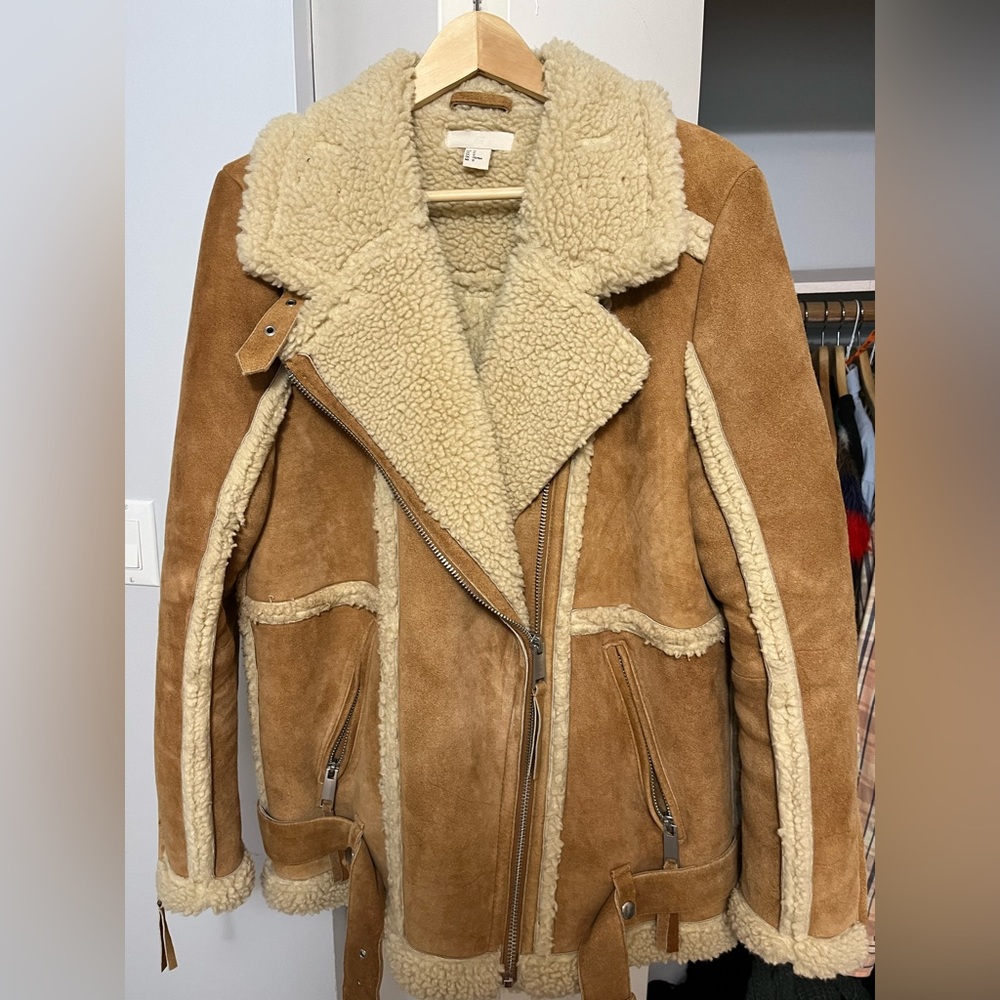 Suede leather jacket